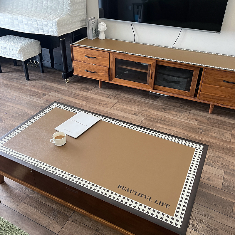 【皮革茶几垫】桌布防水防油免洗餐桌垫防烫pc茶几桌面垫子定制