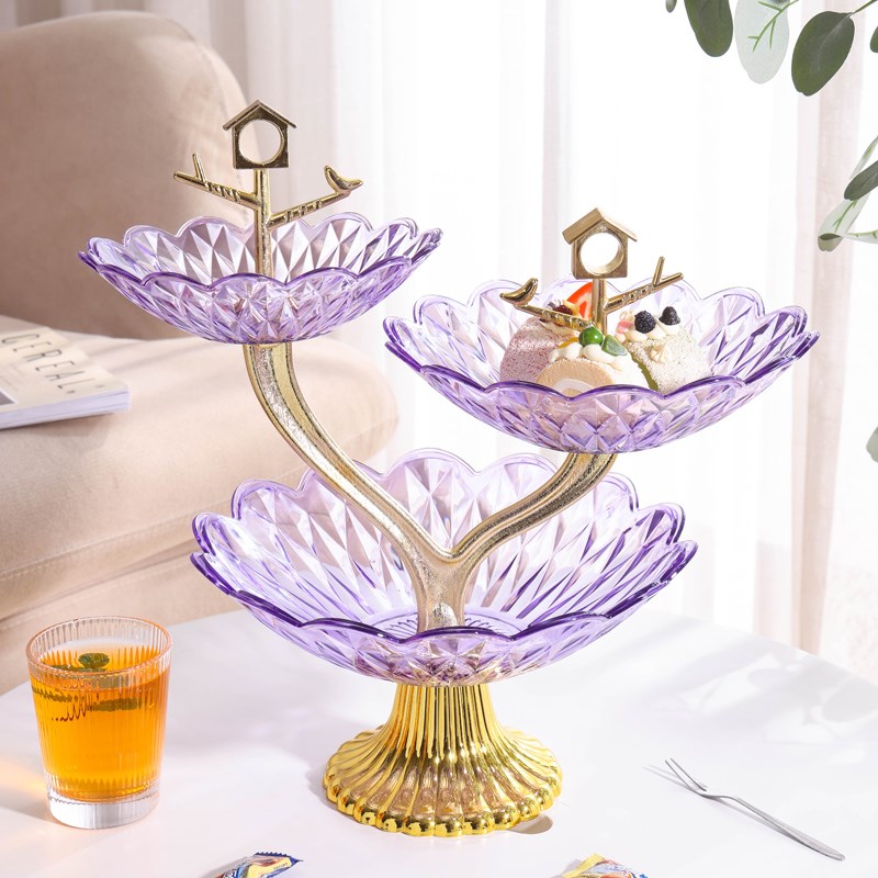 欧式水果盘客厅家用时尚糖果盘干果盆茶几装饰器皿果盘收纳架