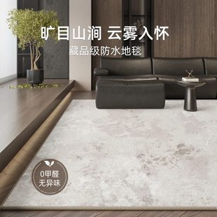 面轻奢高级地垫家用积免洗房间感可擦大沙发全铺2025客厅地毯 新款