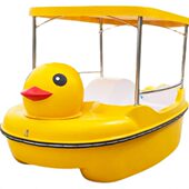 水上自行车观光游脚蹬游船游乐四人休闲网红公园景点大黄鸭景观