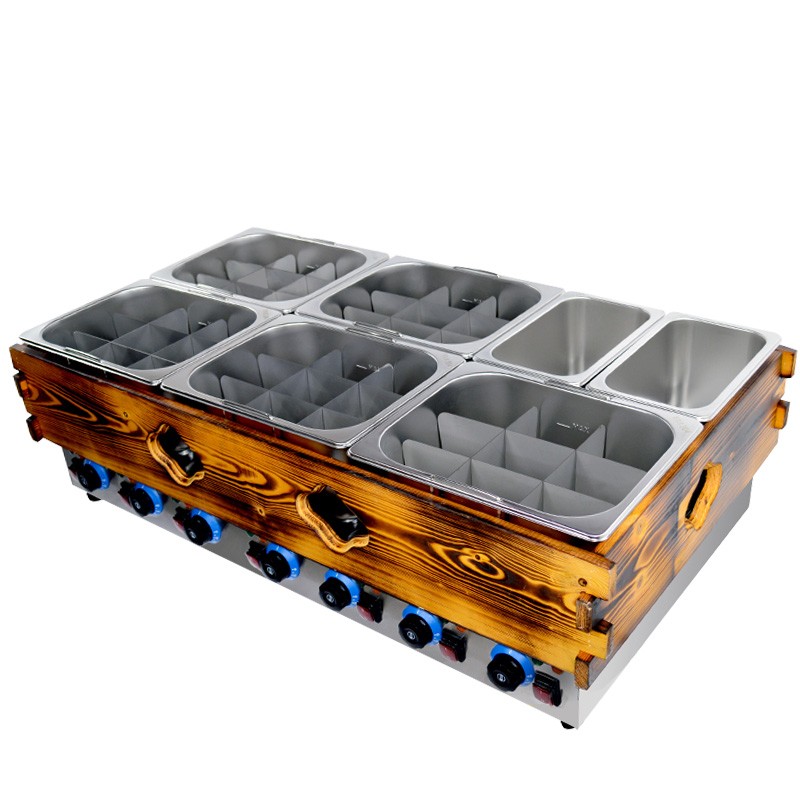 木框关东煮机器商用四缸六缸关东煮汤池煮面炉串串香麻辣串锅设备