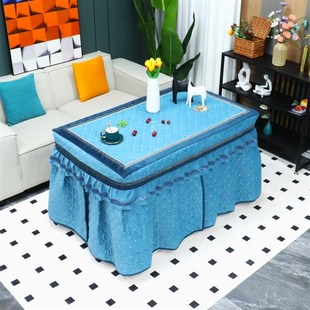 新款长方形电炉罩子烤火桌保护分体加绒取暖升降桌冬季烤火罩