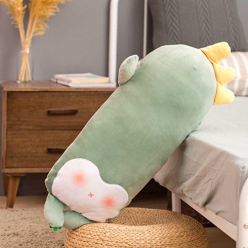 恐龙公仔超软冰丝长条夹腿抱枕男生款女生睡觉毛绒布娃娃玩偶