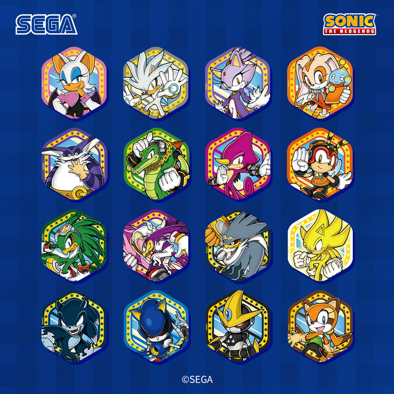 [整盒4.5折]SEGA世嘉 刺猬索尼克C款马口铁徽章吧唧盲盒游戏周边