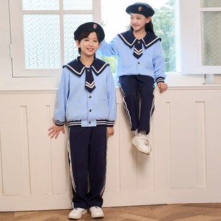 幼儿园园服秋冬装小学生校服套装长袖儿童海军制服水手服学院班服