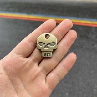 骷髅头有个性电动车摩托车备用钥匙胚分左右槽钥匙胚大全通用