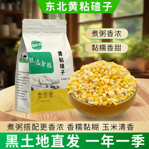 东北黄粘碴子25年农家新货糯碴子粥花芸豆五谷杂粮大粒黏玉米糁