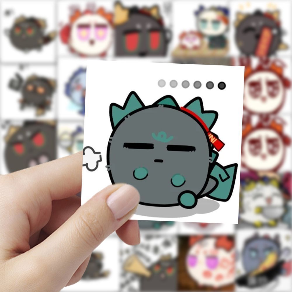 新款张明日方舟龙泡泡卡通表情包可爱贴纸笔记本手账防水装饰diy