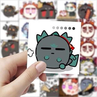 新款张明日方舟龙泡泡卡通表情包可爱贴纸笔记本手账防水装饰diy