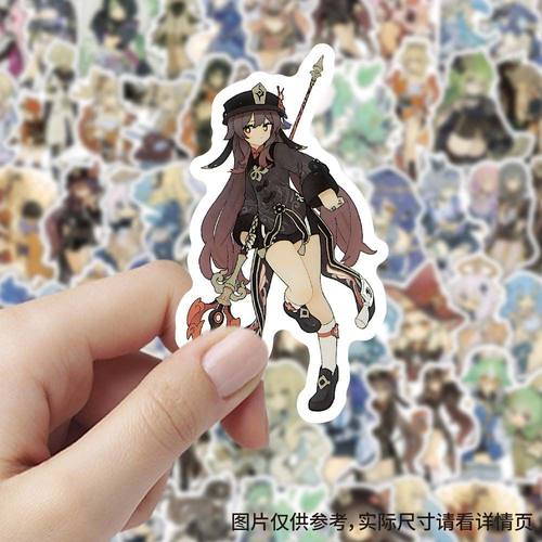 240张可爱风原神崩铁同人周边立绘二次元游戏diy装饰手账手机贴画