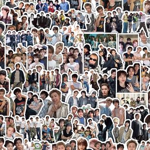 172张cortis贴纸韩国马丁赵雨凡金主训严成玹安乾镐装 饰玻璃贴画