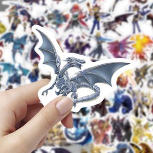 189张游戏王怪兽青眼白龙怪兽之决斗贴画手机水杯贴纸装饰防水手