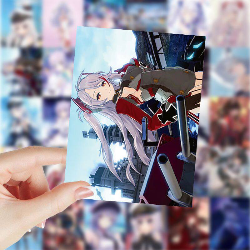 128张二次元游戏碧蓝航线壁纸贴纸高颜值diy手机周边少女贴画防水