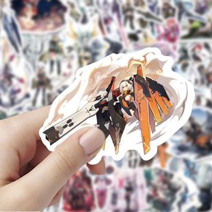 爆款交错战线立绘创意贴纸装饰行李箱贴画手账手机笔记本diy贴画