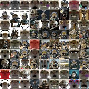 162张三角洲鼠鼠得吃猫头表情包贴纸搞笑沙雕趣味手账手机diy贴画