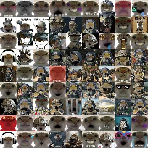 162张三角洲鼠鼠得吃猫头表情包贴纸搞笑沙雕趣味手账手机diy贴画