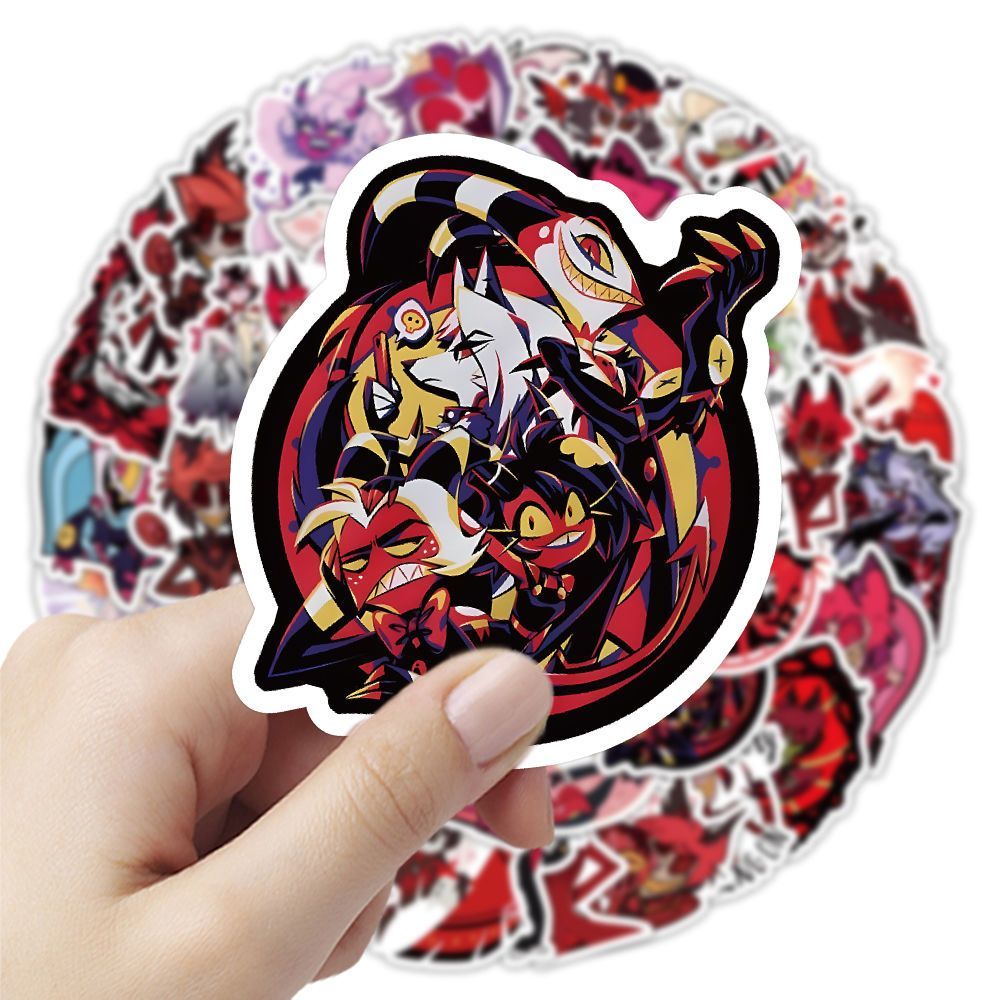 103张hazbin hotel动画地域客栈贴纸个性创意手机diy装饰贴画防水