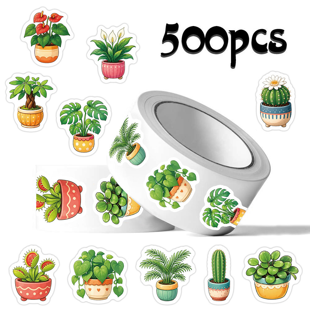 500贴防水DIY手账仙人掌贴纸