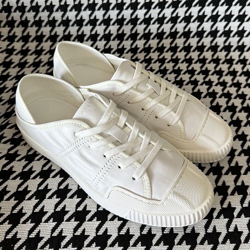 牛皮版~小白鞋女真皮百搭平底