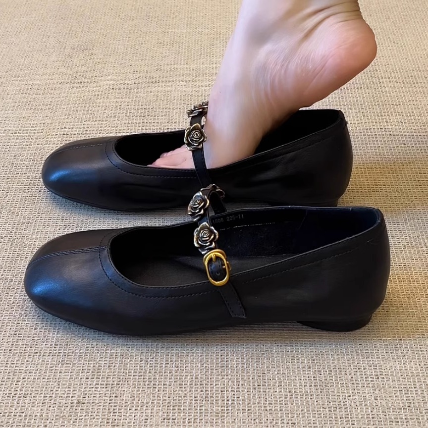牛皮版~真皮软底单鞋女