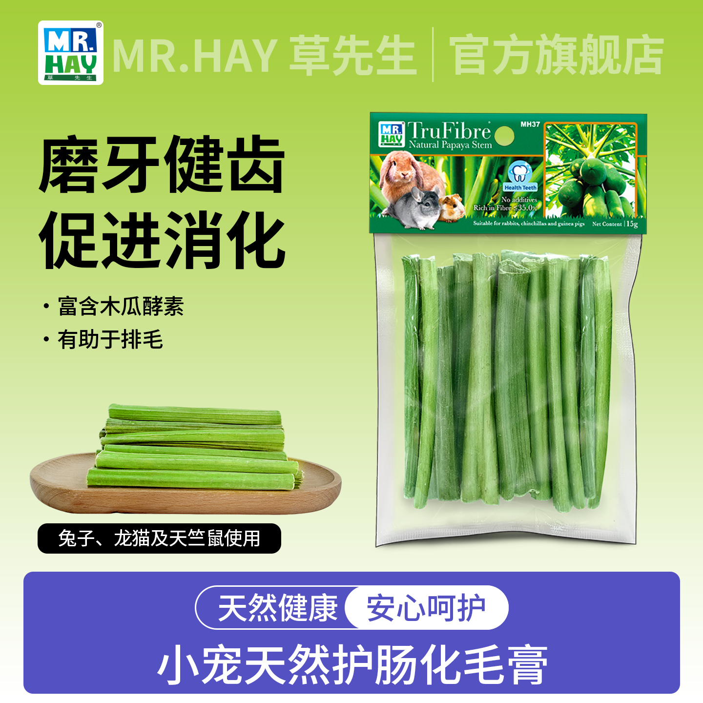 木瓜茎荷兰猪仓鼠营养零食