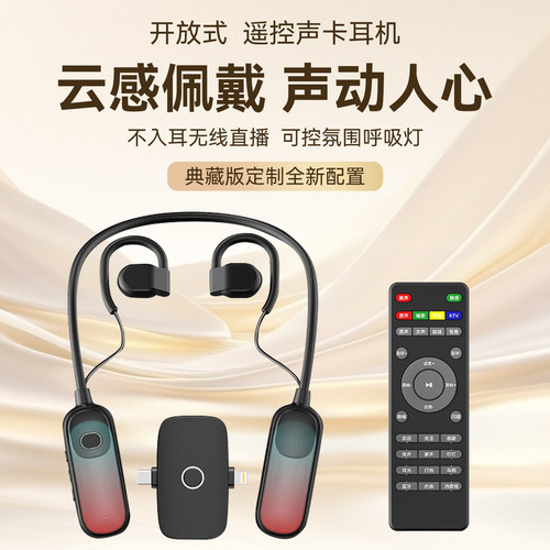 网红无线直播声卡耳机麦克风套装