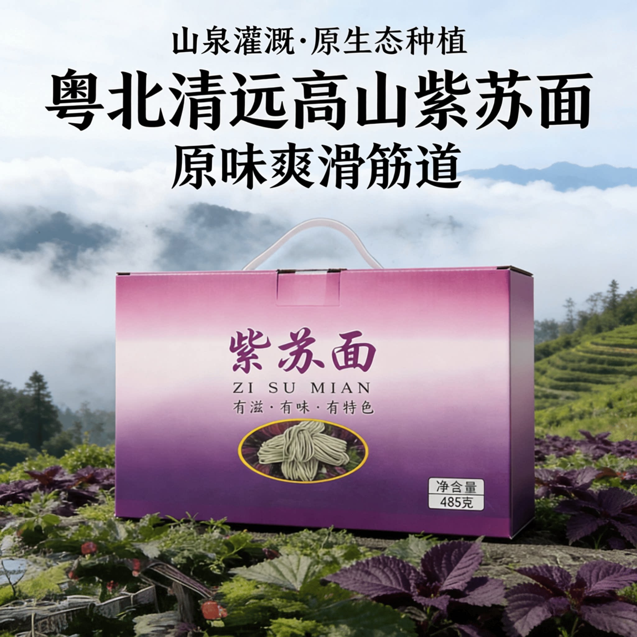 广东正品粤北高山手工紫苏面条老人宝宝儿童早餐都爱吃独立小包装