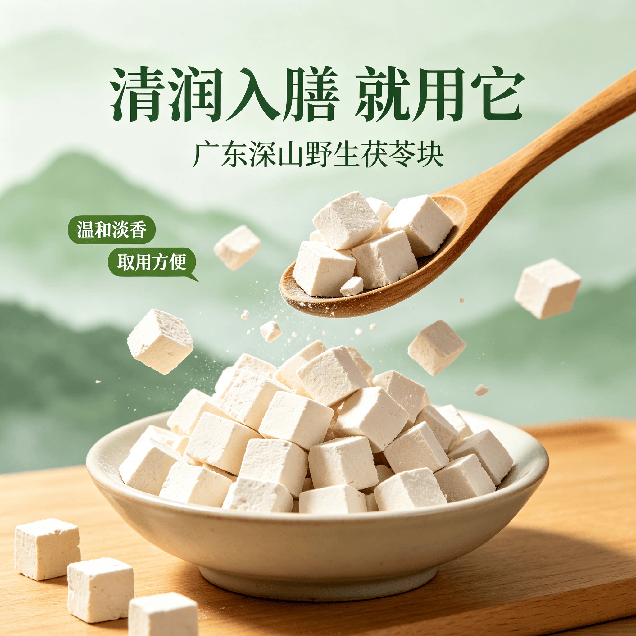广东茯苓中药材正品野生干货特产级搭薏米赤小豆芡实煲汤入膳材料