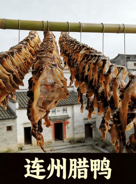 广东粤北山区腊鸭新鲜无添加广式连州腊鸭过年送礼自然风干货正品