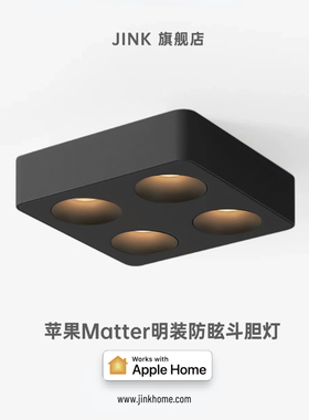 JINK/Matter 明装防眩斗胆射灯直连苹果智能家居Thread