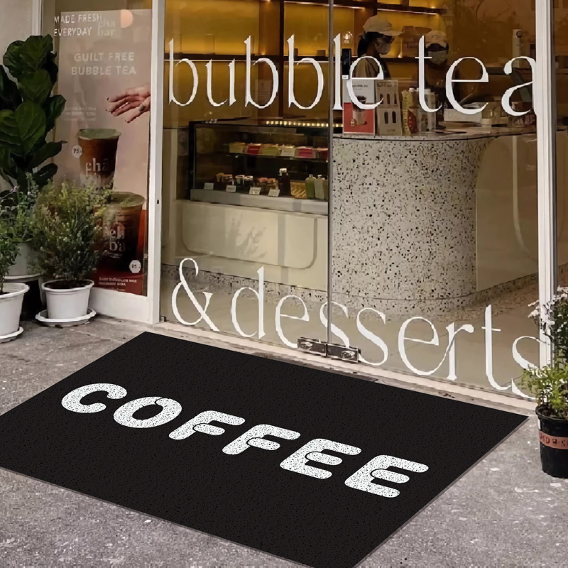 咖啡店进门地垫商用丝圈入户门脚垫店铺大L门口入门垫子耐脏蹭泥