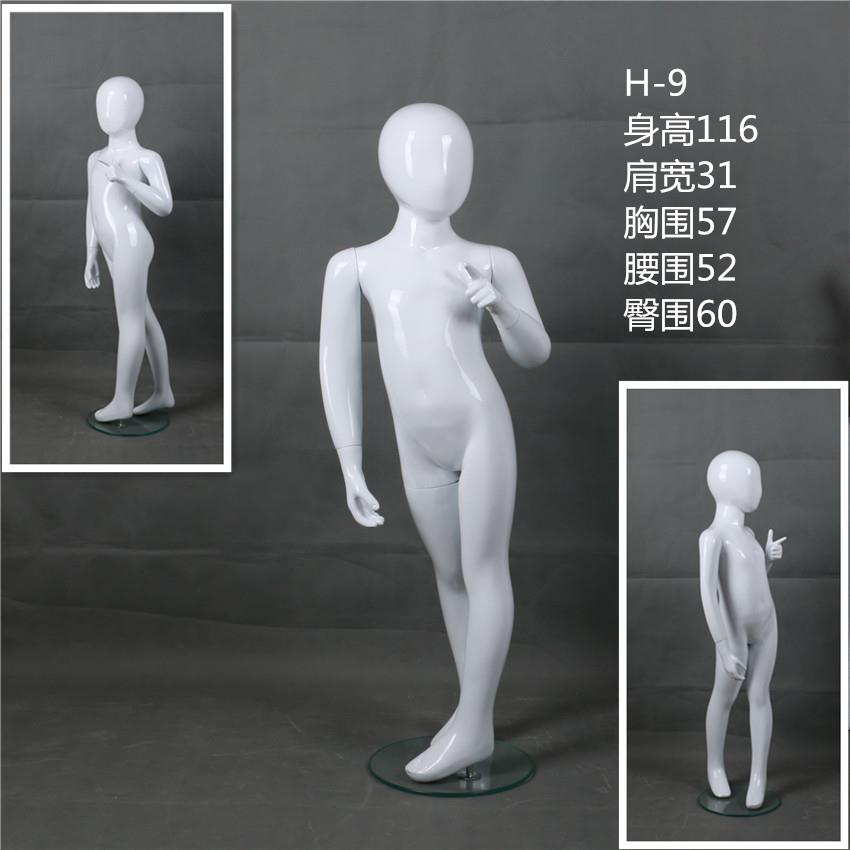 儿童模特道具玻璃钢全身亮白小孩童装婴儿试衣假人体活动配送底座