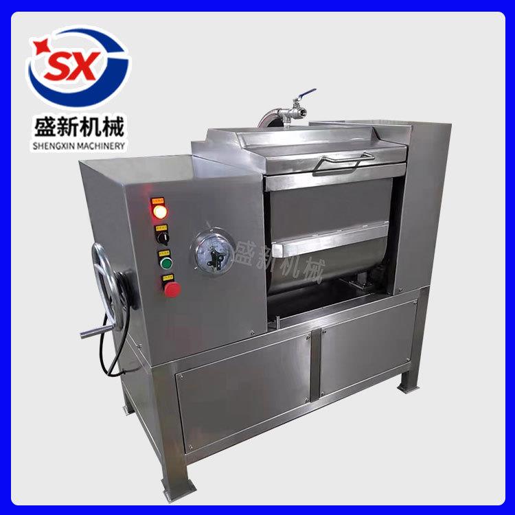 大型饺子馅混合肉馅加工搅拌机器提升机配套双轴卧式真空拌馅机