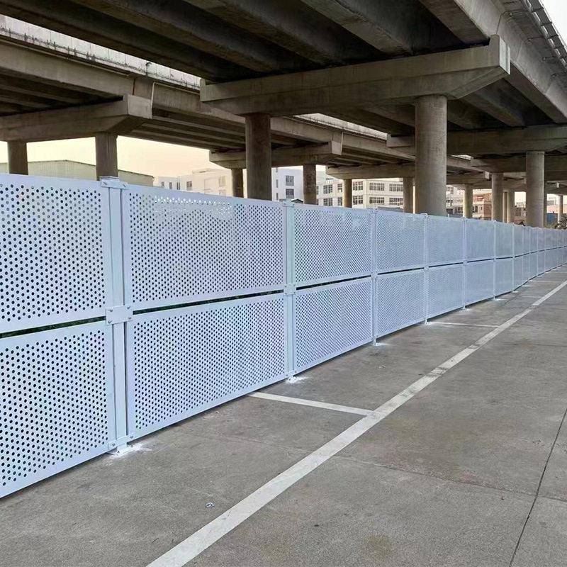 市政道路工程围挡墙镀锌防风冲孔围挡建筑工地道路临时隔离挡板