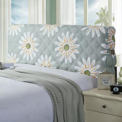 布艺夹棉床头罩简约现代软包防尘罩床头套靠背罩保护套全包可定做