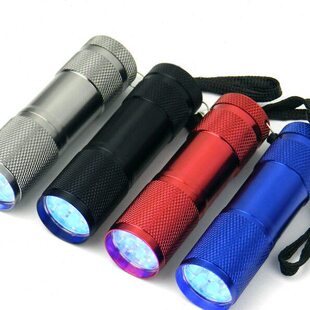 小型便携紫光手电筒UV紫外线验钞灯防伪检测灯可照隐形笔荧光手电