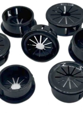 黑色RSB扣式塞头塑料扣式护线套护线圈花瓣形保护套出线圈环孔塞