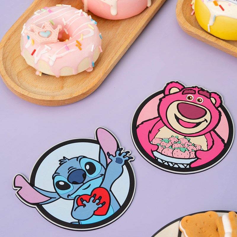 新款草莓熊杯垫可爱卡通硅胶杯垫家用隔热K垫子防烫垫子杯垫子防