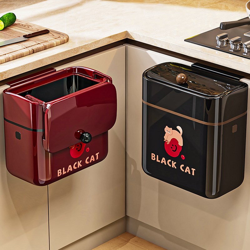 2025新款厨房壁挂式垃圾桶大号家用厨余专L用收纳桶卫生间厕所纸