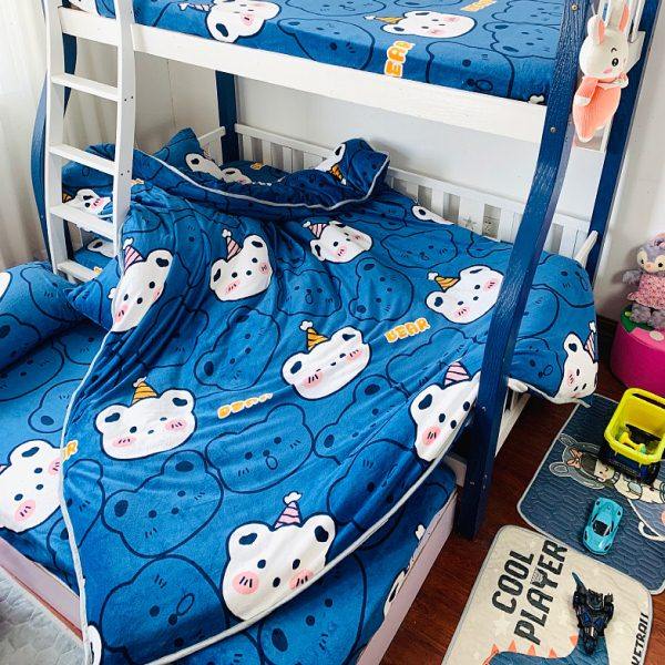 珊瑚绒三件套大学生宿舍床上冬天床笠专用90×200被子全套一整套6,床上用品,学生床品套件,淘宝优惠券,粉丝福利购,淘宝优惠卷