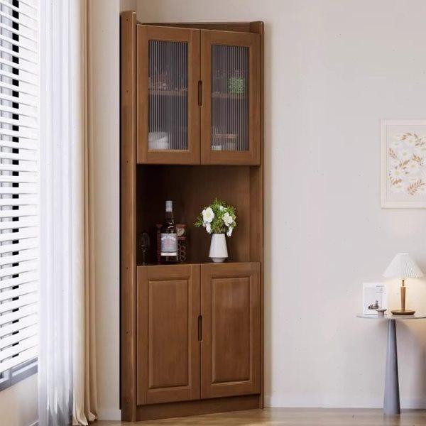 实木转角柜墙角三角柜沙发餐边柜客厅置物架窄夹缝柜书柜拐角酒柜,住宅家具,角柜,淘宝优惠券,粉丝福利购,淘宝优惠卷