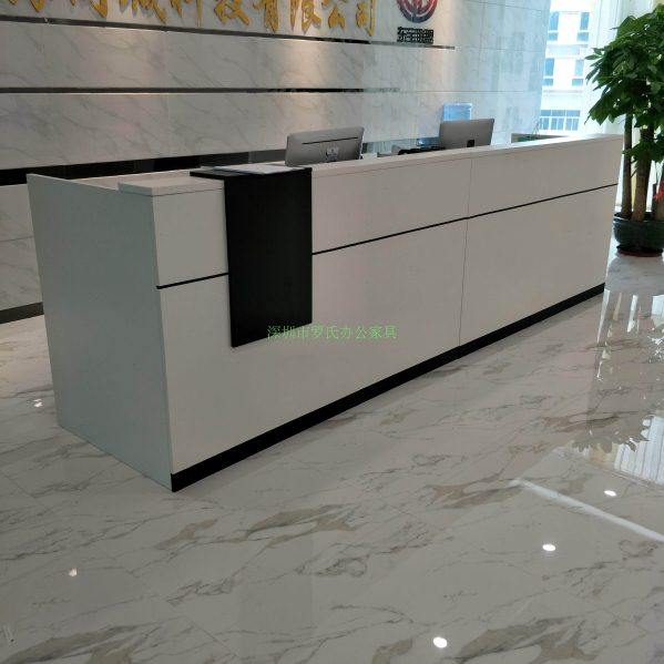 前台接待台迎宾台收银台咨询台板式时尚前台简约现代可定制前台