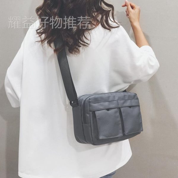 帆布单肩包士隔层时尚斜挎包男邮差包通勤包休闲日系经典包简约多