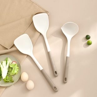炒勺食品级 锅铲日本小炒菜铲子厨具专用不粘锅漏勺硅胶铲家用套装