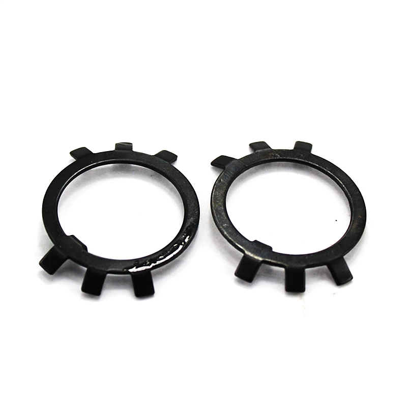 黑色垫片带脚止退垫圈六爪垫圈挡圈垫片圆螺母用止动垫圈M10-M100