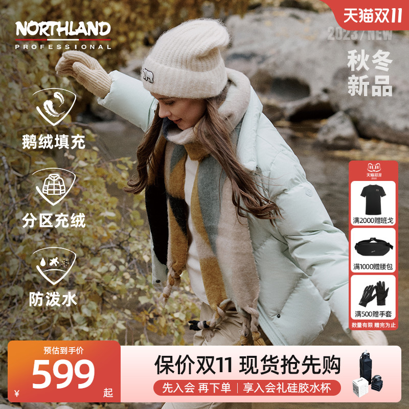 商场同款诺诗兰羽绒服潮牌
