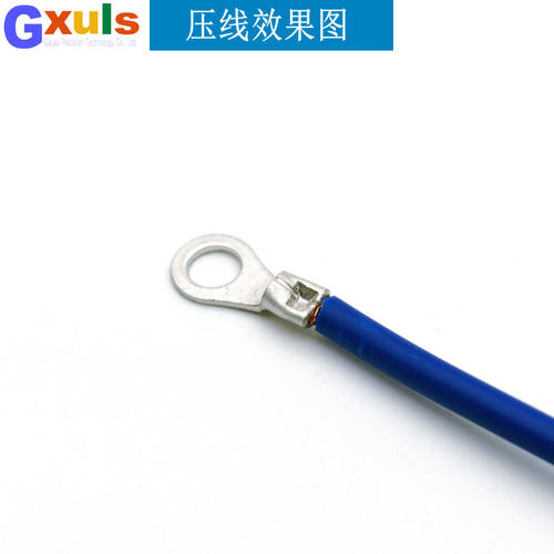 圆形线耳RNB3.5-6接线端子100个线鼻子2.5/4平方欧式接头紫铜镀锡