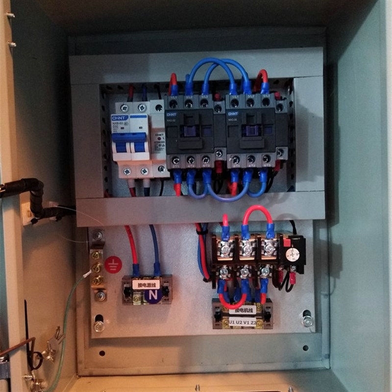 定做单相220V电机正反转控制吊机搅拌卷扬机卷帘门倒顺开关配电箱