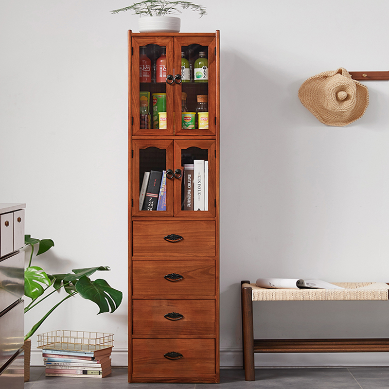 实木2//3cm小斗柜夹缝柜储物柜客厅边柜窄缝柜子抽屉式收纳柜