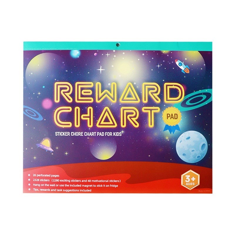 英文习惯养成记录表儿童贴纸自律表计划表墙贴家庭奖励积分表